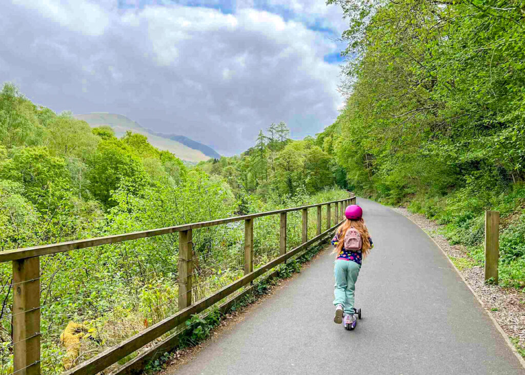 Scooting along the Keswick to Threlkeld