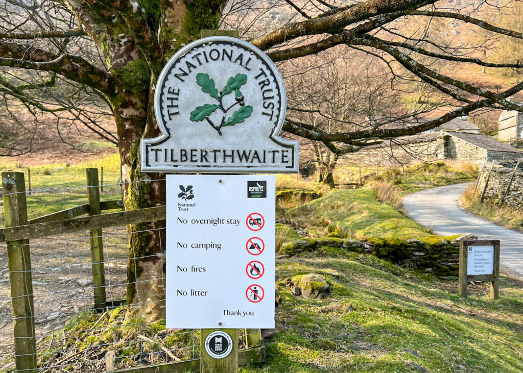 Tilberthwaite car park for Cathedral Cave walk