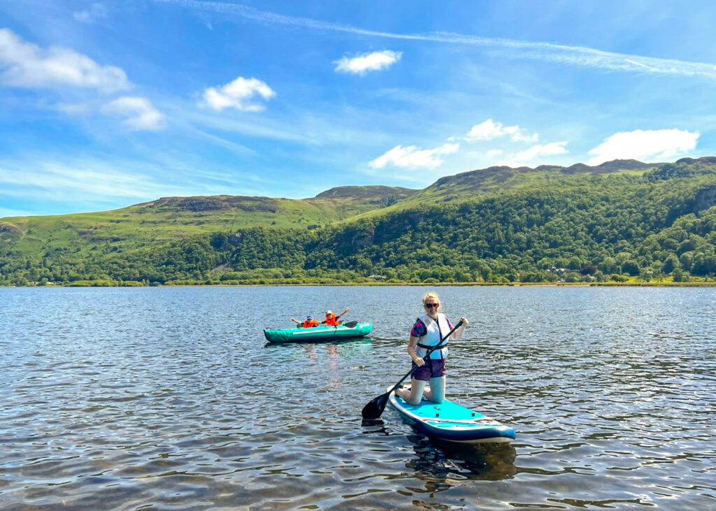 paddleboarding on Derwentwater